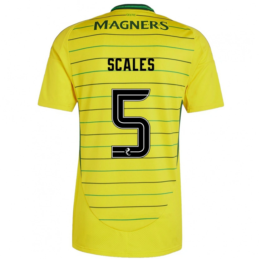 Danxen Kvinder Liam Scales #5 Gul Udebane Spillertrøjer 2024/25 Trøje T-Shirt