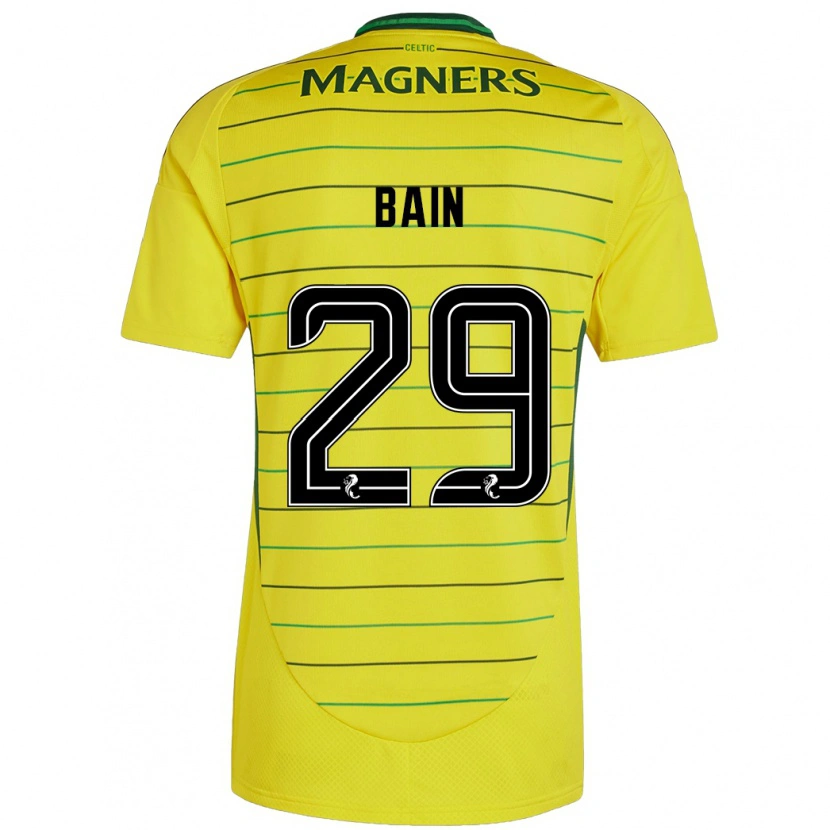 Danxen Kvinder Scott Bain #29 Gul Udebane Spillertrøjer 2024/25 Trøje T-Shirt