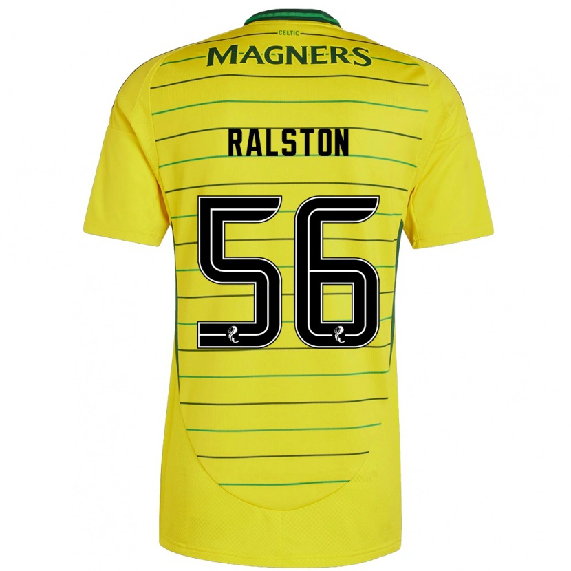 Danxen Kvinder Anthony Ralston #56 Gul Udebane Spillertrøjer 2024/25 Trøje T-Shirt