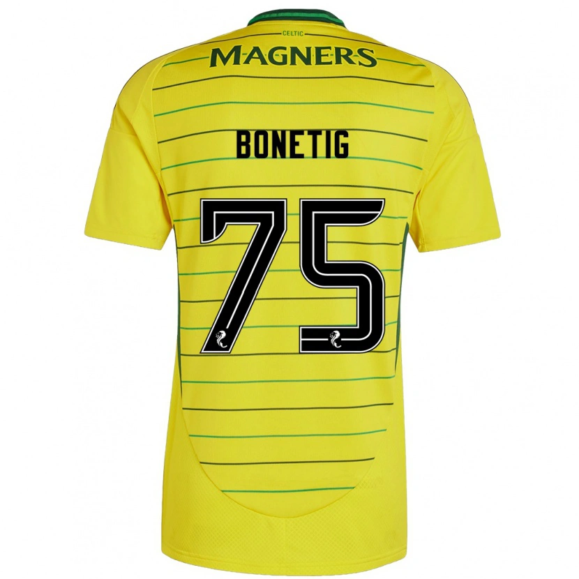 Danxen Kvinder Liam Bonetig #75 Gul Udebane Spillertrøjer 2024/25 Trøje T-Shirt