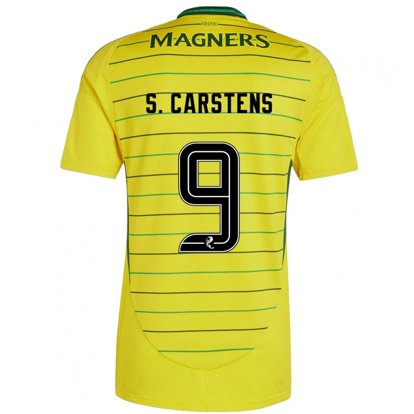 Danxen Kvinder Signe Carstens #9 Gul Udebane Spillertrøjer 2024/25 Trøje T-Shirt