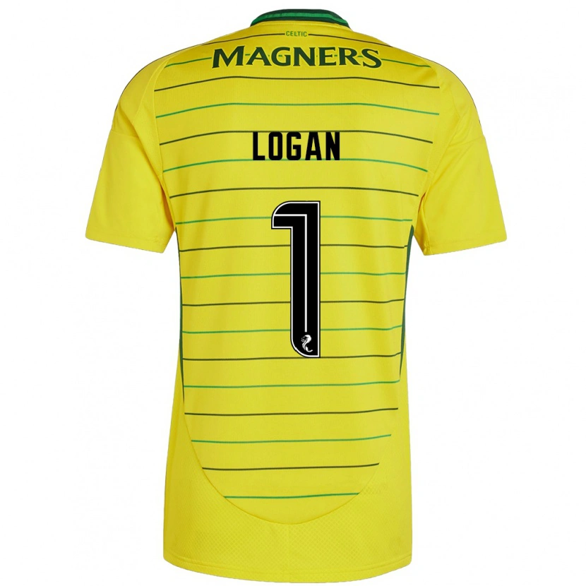 Danxen Kvinder Chloe Logan #1 Gul Udebane Spillertrøjer 2024/25 Trøje T-Shirt