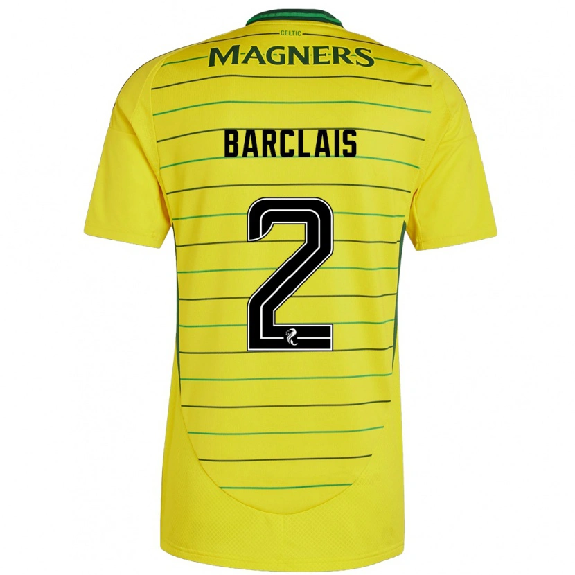 Danxen Kvinder Celya Barclais #2 Gul Udebane Spillertrøjer 2024/25 Trøje T-Shirt