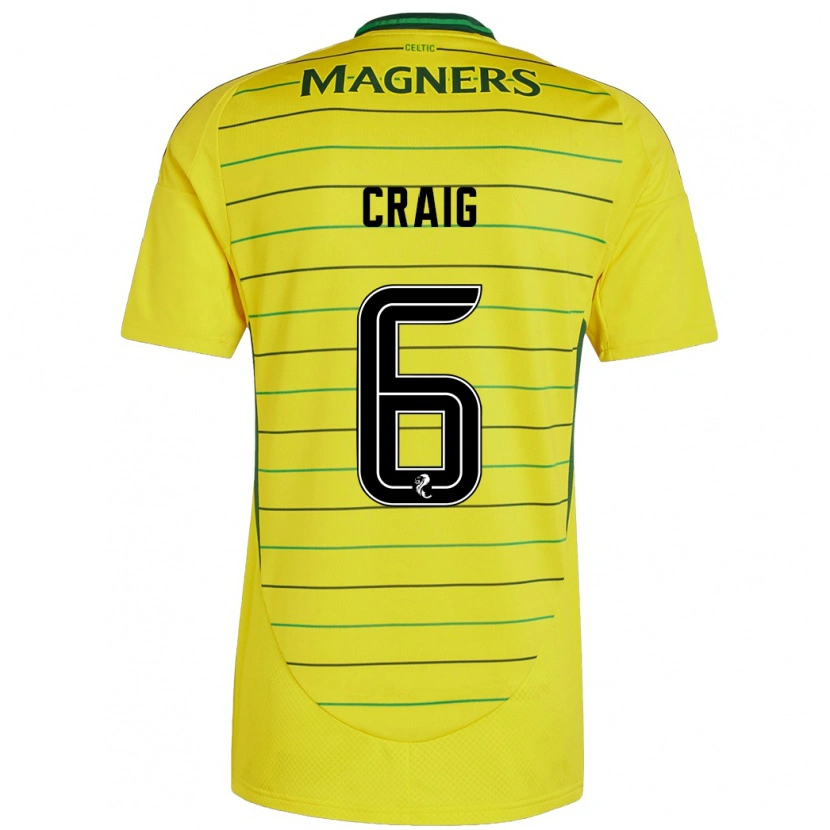 Danxen Kvinder Chloe Craig #6 Gul Udebane Spillertrøjer 2024/25 Trøje T-Shirt