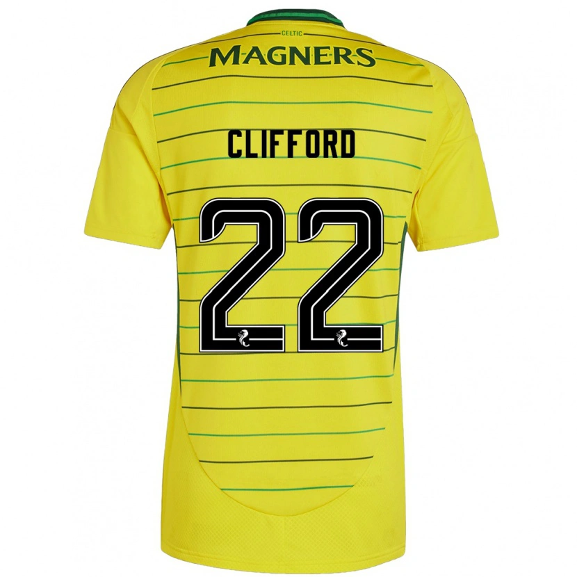 Danxen Kvinder Lucy Ashworth-Clifford #22 Gul Udebane Spillertrøjer 2024/25 Trøje T-Shirt