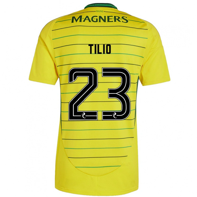 Danxen Kvinder Marco Tilio #23 Gul Udebane Spillertrøjer 2024/25 Trøje T-Shirt