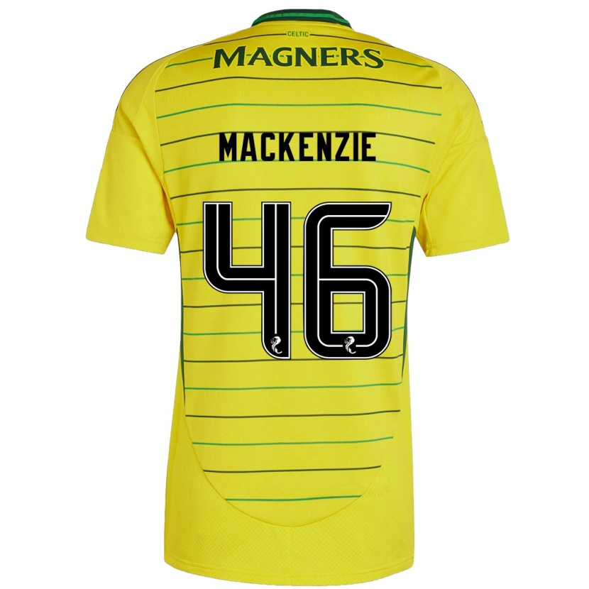 Danxen Kvinder Magnus Mackenzie #46 Gul Udebane Spillertrøjer 2024/25 Trøje T-Shirt
