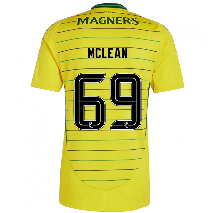 Danxen Kvinder Kai Mclean #69 Gul Udebane Spillertrøjer 2024/25 Trøje T-Shirt