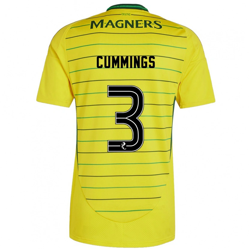 Danxen Kvinder Sydney Cummings #3 Gul Udebane Spillertrøjer 2024/25 Trøje T-Shirt