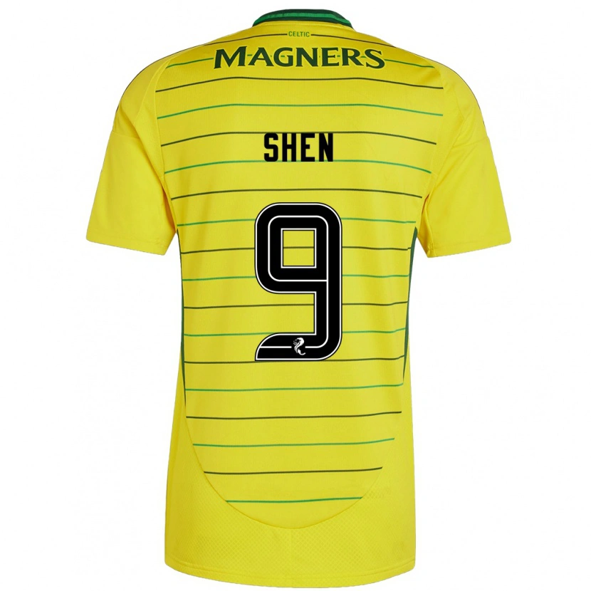 Danxen Kvinder Shen Mengyu #9 Gul Udebane Spillertrøjer 2024/25 Trøje T-Shirt