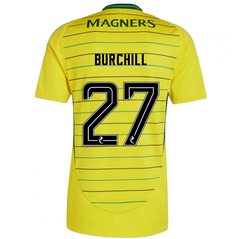 Danxen Kvinder Tiree Burchill #27 Gul Udebane Spillertrøjer 2024/25 Trøje T-Shirt