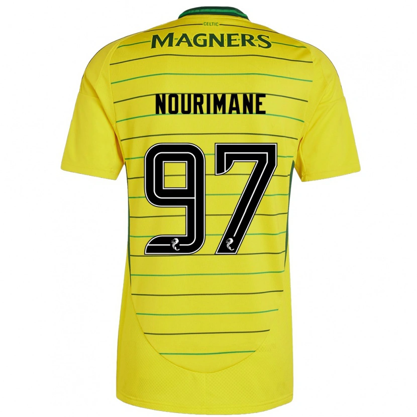 Danxen Kvinder Addi Nourimane #97 Gul Udebane Spillertrøjer 2024/25 Trøje T-Shirt