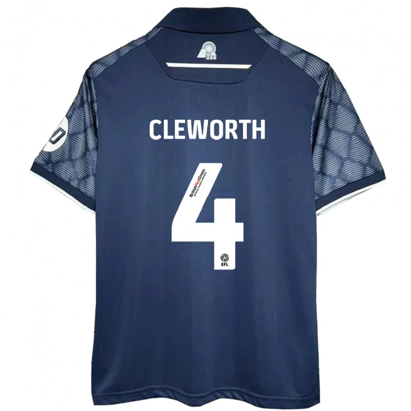 Danxen Kvinder Max Cleworth #4 Sort Udebane Spillertrøjer 2024/25 Trøje T-Shirt