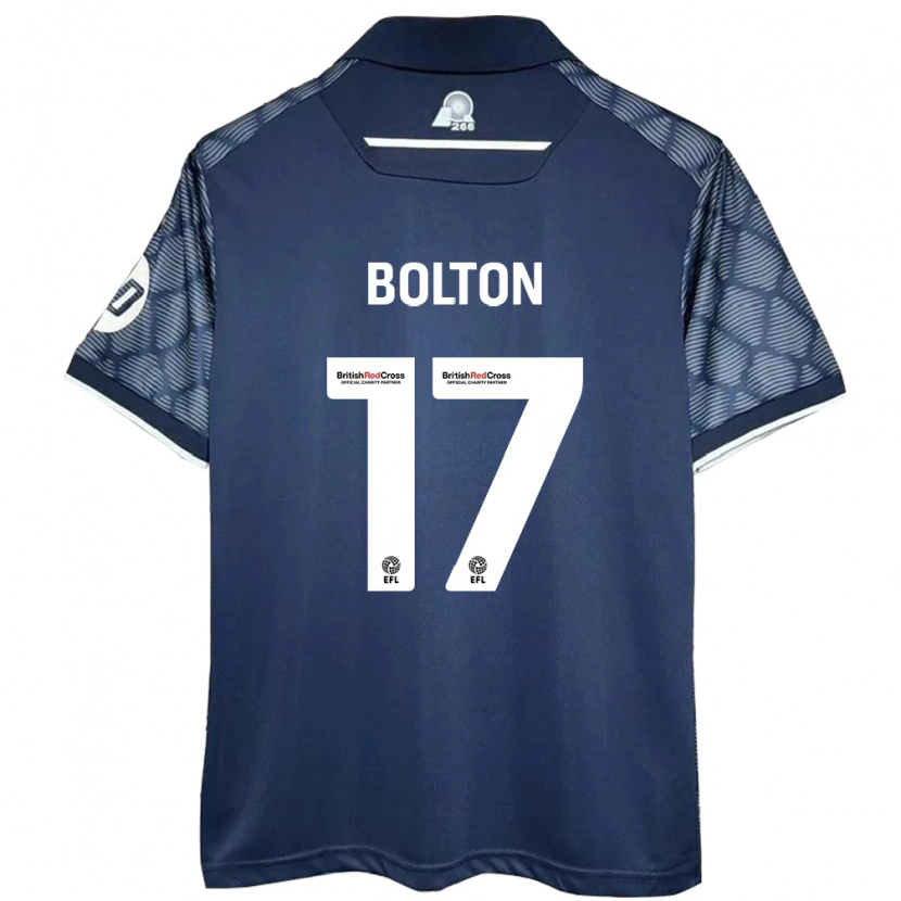 Danxen Kvinder Luke Bolton #17 Sort Udebane Spillertrøjer 2024/25 Trøje T-Shirt