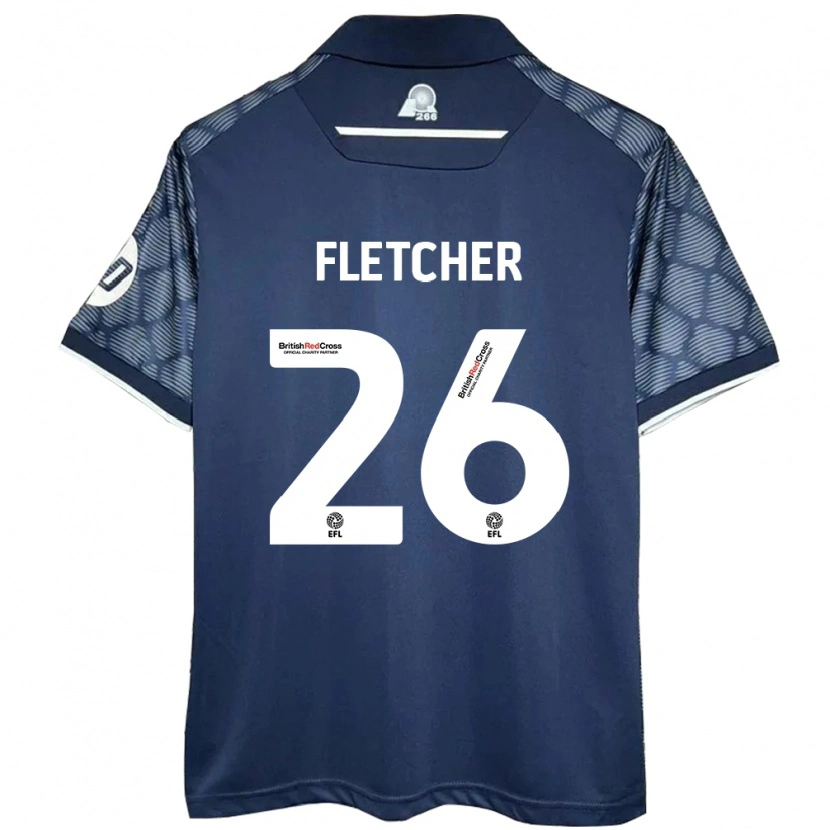Danxen Kvinder Steven Fletcher #26 Sort Udebane Spillertrøjer 2024/25 Trøje T-Shirt