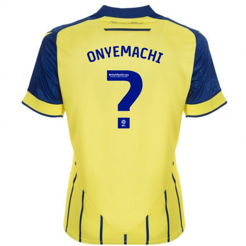Danxen Kvinder Divine Onyemachi #0 Gul Blå Udebane Spillertrøjer 2024/25 Trøje T-Shirt