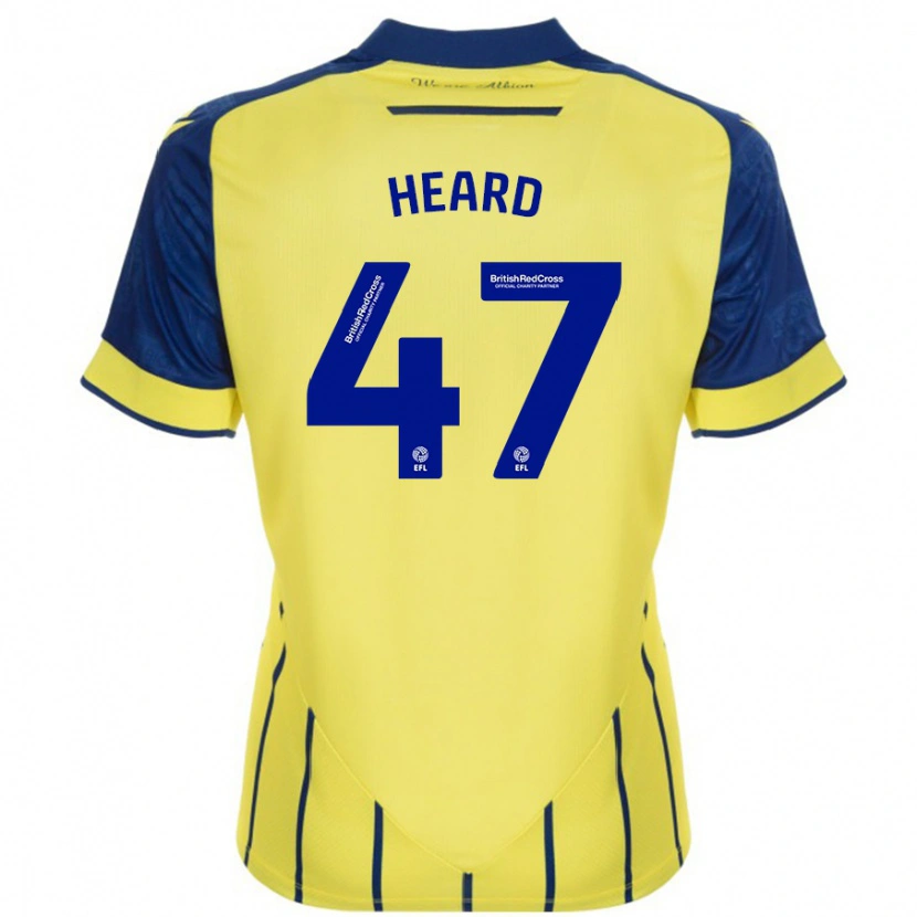 Danxen Kvinder Fenton Heard #47 Gul Blå Udebane Spillertrøjer 2024/25 Trøje T-Shirt