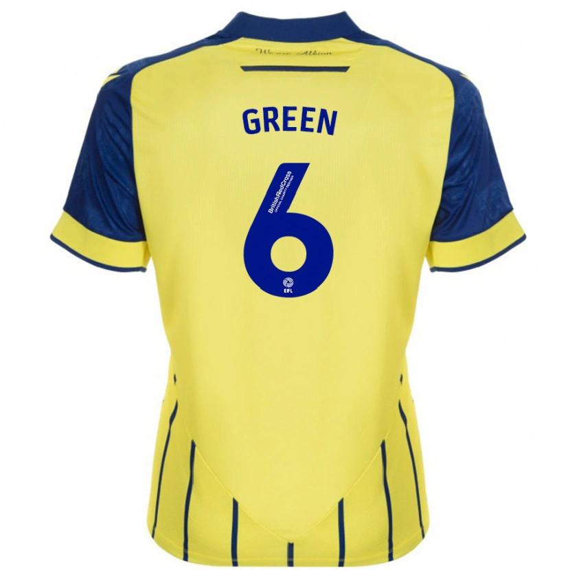 Danxen Kvinder Isabel Green #6 Gul Blå Udebane Spillertrøjer 2024/25 Trøje T-Shirt