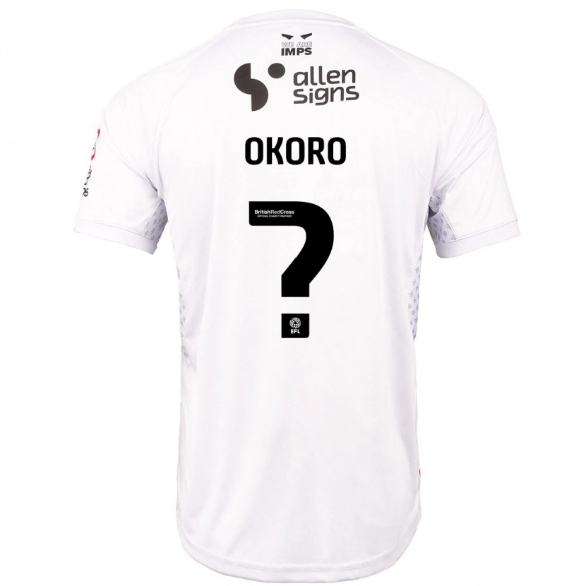 Danxen Kvinder Zane Okoro #0 Rød Hvid Udebane Spillertrøjer 2024/25 Trøje T-Shirt