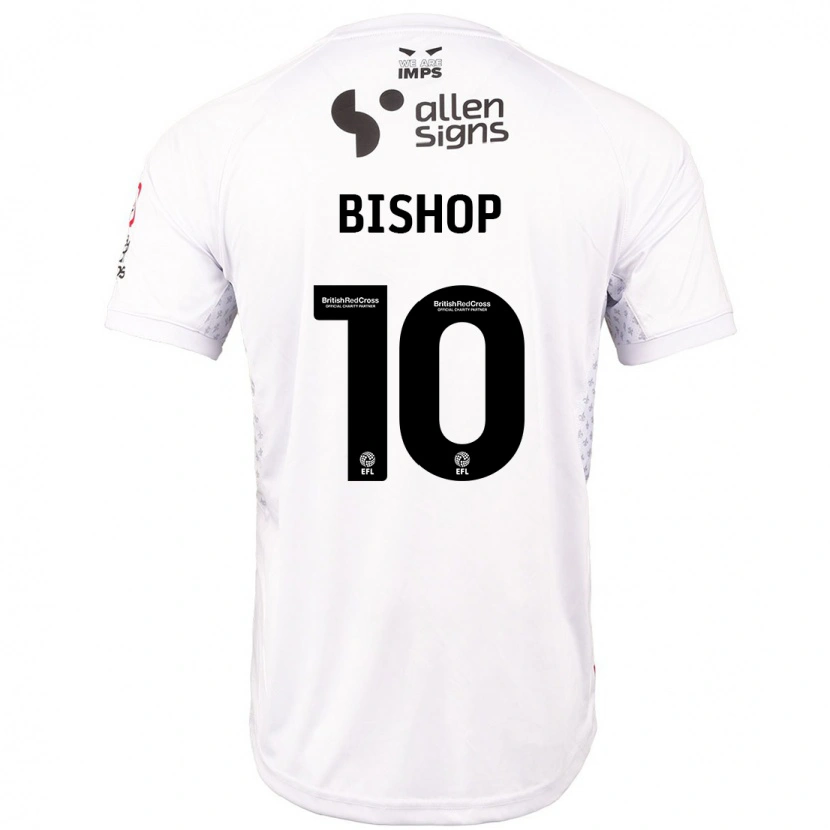 Danxen Kvinder Teddy Bishop #10 Rød Hvid Udebane Spillertrøjer 2024/25 Trøje T-Shirt