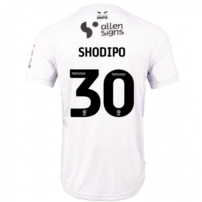 Danxen Kvinder Olamide Shodipo #30 Rød Hvid Udebane Spillertrøjer 2024/25 Trøje T-Shirt