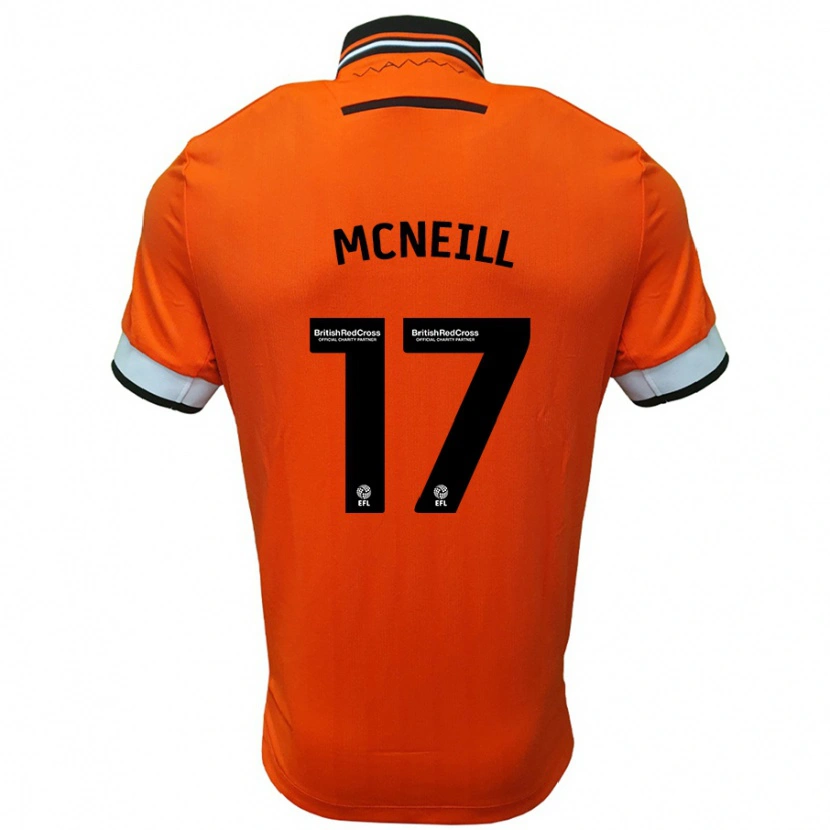 Danxen Kvinder Charlie Mcneill #17 Orange Hvid Udebane Spillertrøjer 2024/25 Trøje T-Shirt