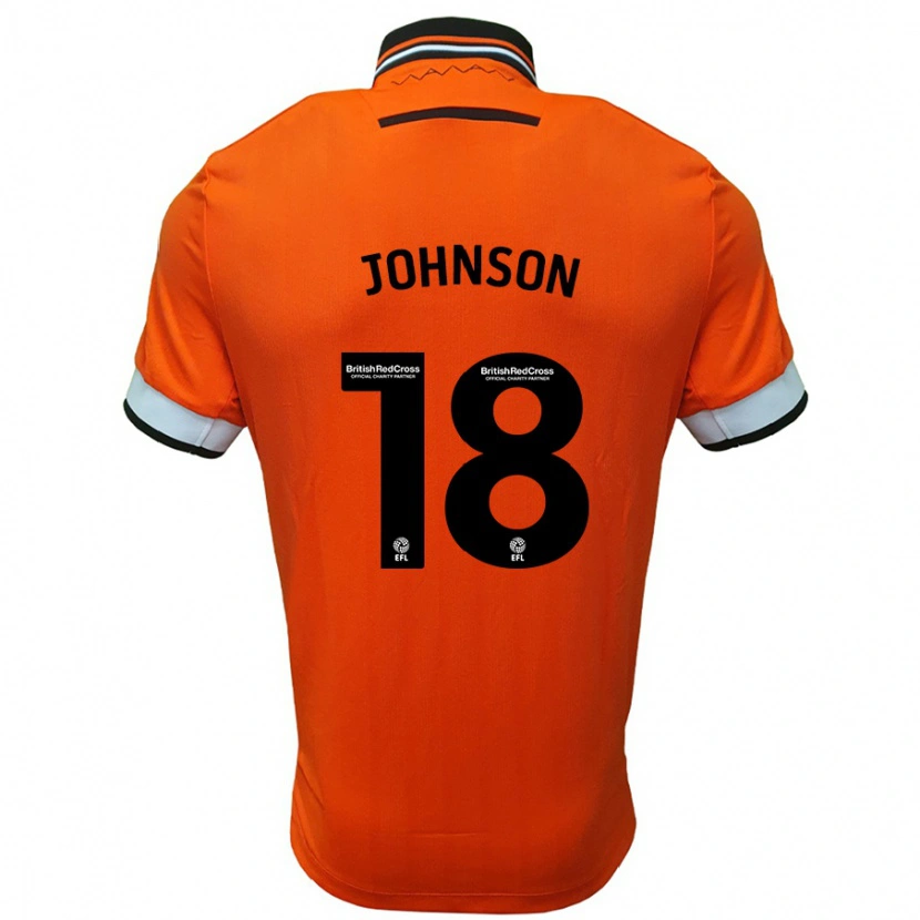 Danxen Kvinder Marvin Johnson #18 Orange Hvid Udebane Spillertrøjer 2024/25 Trøje T-Shirt