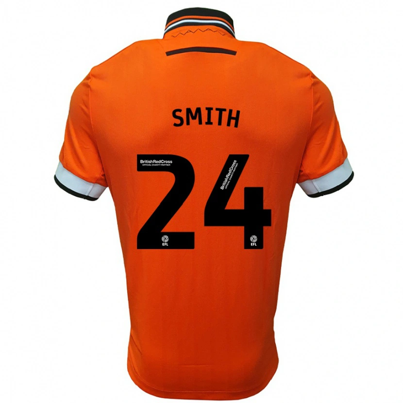 Danxen Kvinder Michael Smith #24 Orange Hvid Udebane Spillertrøjer 2024/25 Trøje T-Shirt
