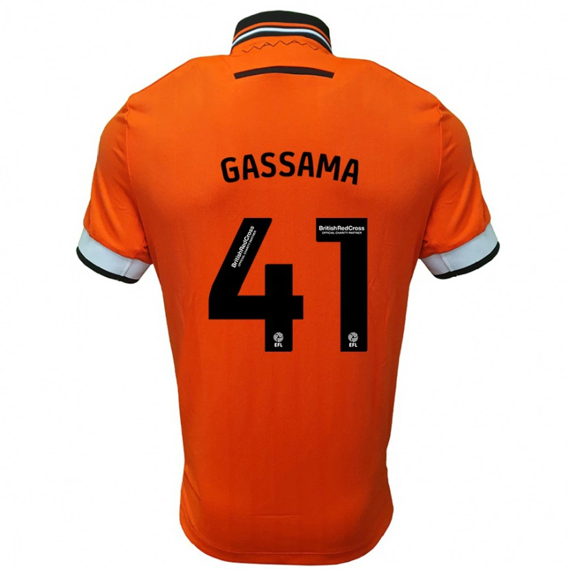 Danxen Kvinder Djeidi Gassama #41 Orange Hvid Udebane Spillertrøjer 2024/25 Trøje T-Shirt