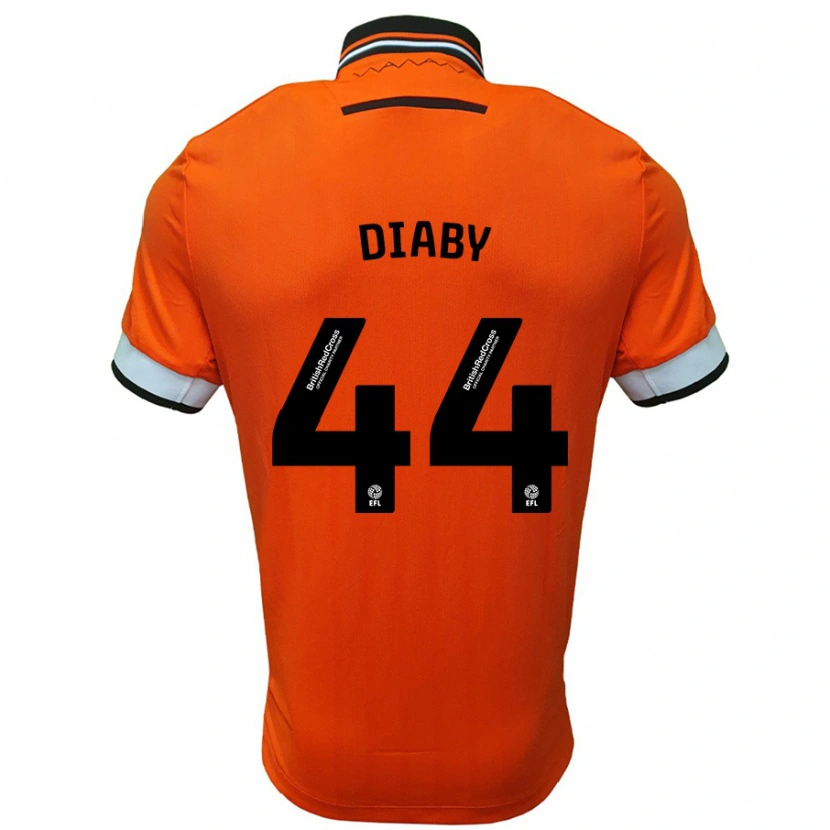 Danxen Kvinder Momo Diaby #44 Orange Hvid Udebane Spillertrøjer 2024/25 Trøje T-Shirt