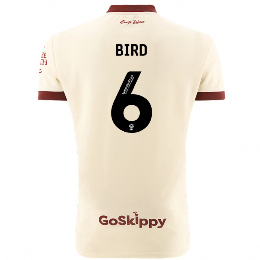 Danxen Kvinder Max Bird #6 Creme Hvid Udebane Spillertrøjer 2024/25 Trøje T-Shirt