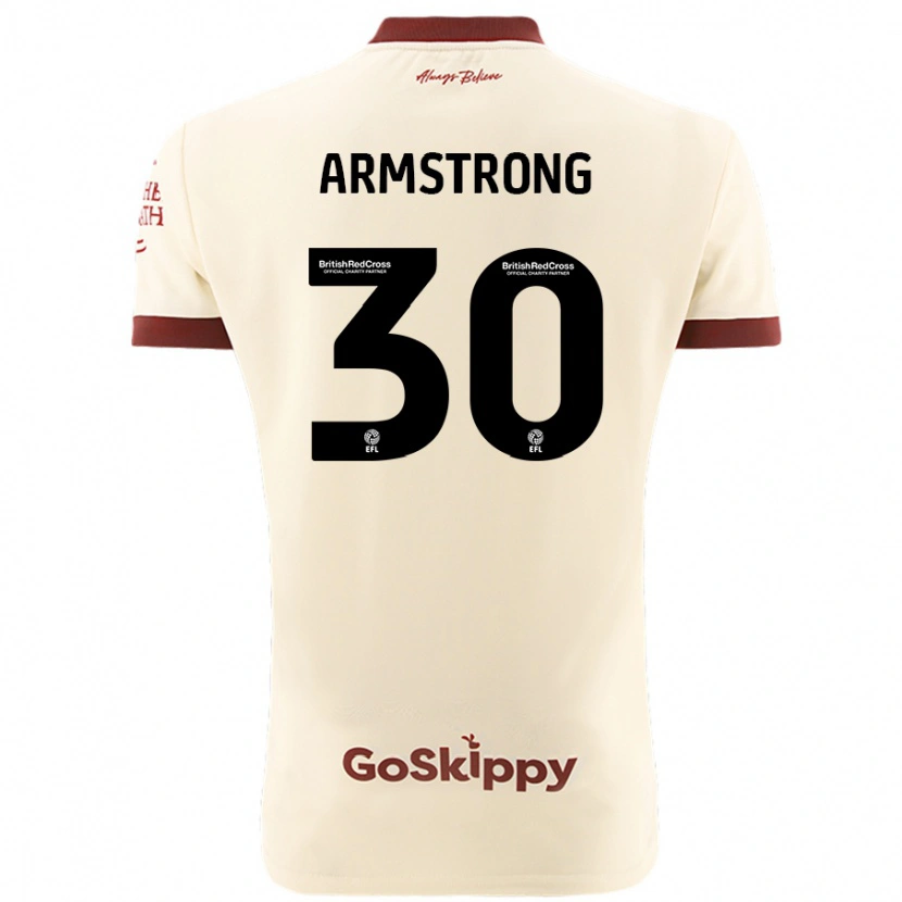 Danxen Kvinder Sinclair Armstrong #30 Creme Hvid Udebane Spillertrøjer 2024/25 Trøje T-Shirt