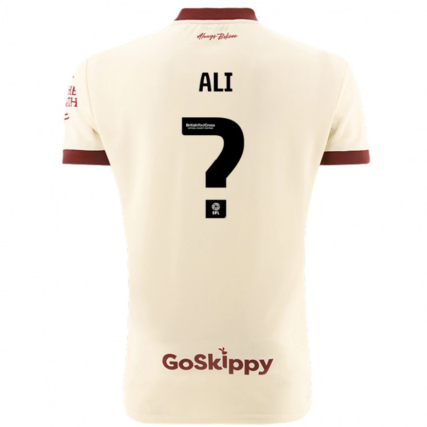 Danxen Kvinder Zack Ali #0 Creme Hvid Udebane Spillertrøjer 2024/25 Trøje T-Shirt