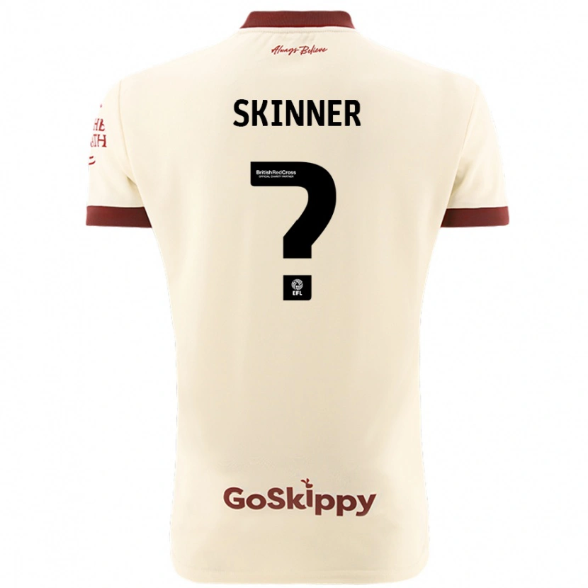 Danxen Kvinder Luke Skinner #0 Creme Hvid Udebane Spillertrøjer 2024/25 Trøje T-Shirt
