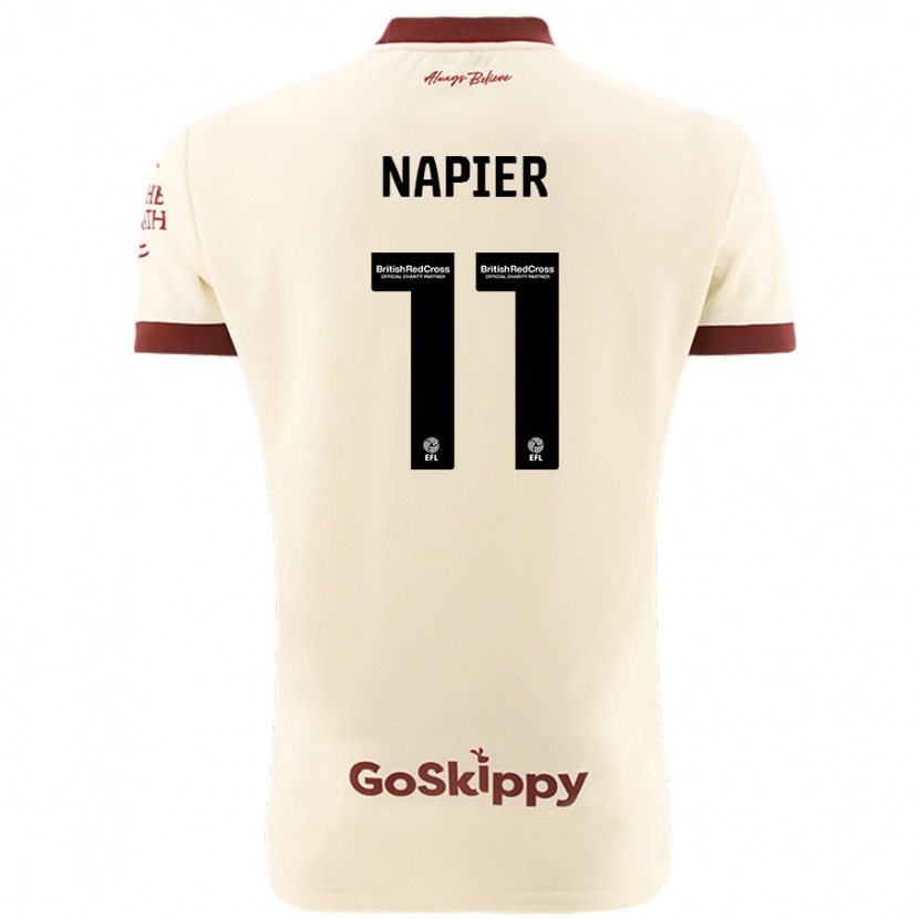 Danxen Kvinder Jamie-Lee Napier #11 Creme Hvid Udebane Spillertrøjer 2024/25 Trøje T-Shirt