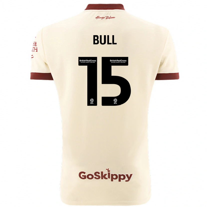 Danxen Kvinder Jasmine Bull #15 Creme Hvid Udebane Spillertrøjer 2024/25 Trøje T-Shirt