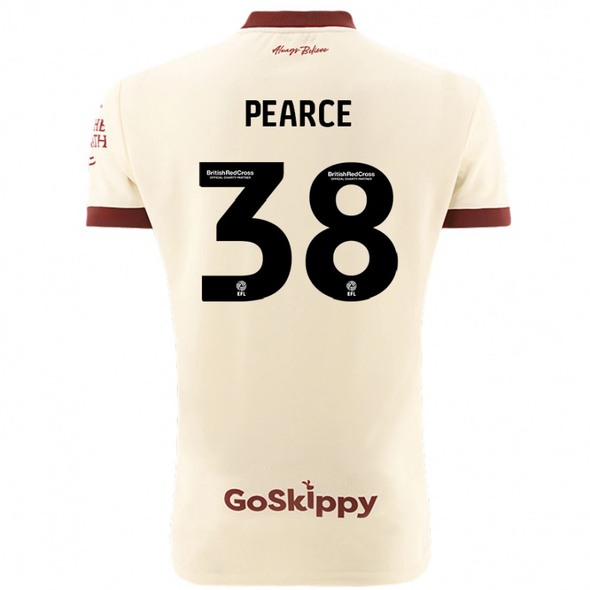 Danxen Kvinder Manon Pearce #38 Creme Hvid Udebane Spillertrøjer 2024/25 Trøje T-Shirt