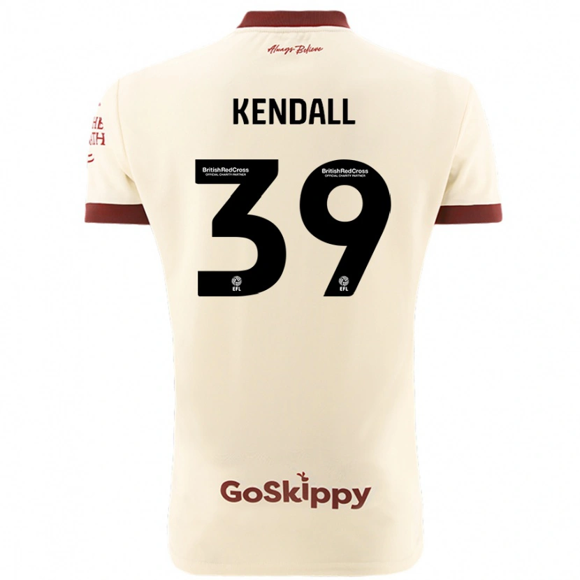 Danxen Kvinder Maya Kendall #39 Creme Hvid Udebane Spillertrøjer 2024/25 Trøje T-Shirt