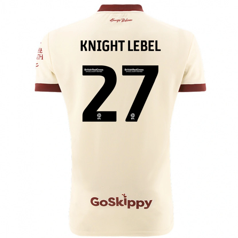 Danxen Kvinder Jamie Knight-Lebel #27 Creme Hvid Udebane Spillertrøjer 2024/25 Trøje T-Shirt