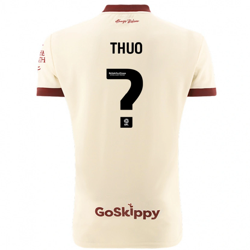 Danxen Kvinder Mark Thuo #0 Creme Hvid Udebane Spillertrøjer 2024/25 Trøje T-Shirt