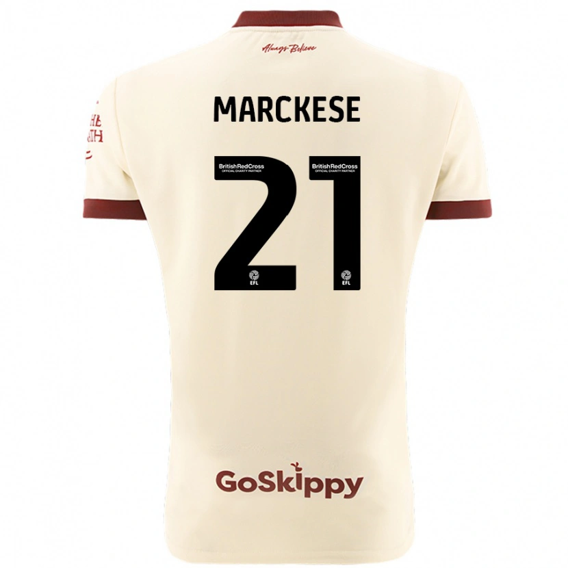 Danxen Kvinder Kaylan Marckese #21 Creme Hvid Udebane Spillertrøjer 2024/25 Trøje T-Shirt