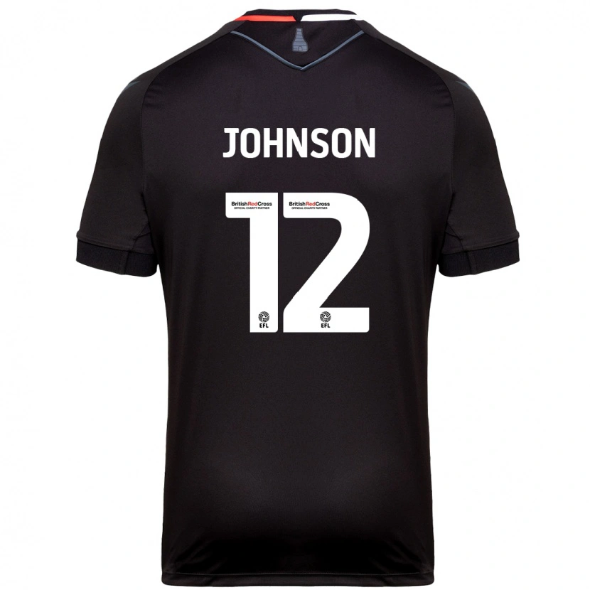 Danxen Kvinder Daniel Johnson #12 Sort Udebane Spillertrøjer 2024/25 Trøje T-Shirt