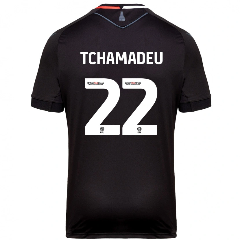 Danxen Kvinder Junior Tchamadeu #22 Sort Udebane Spillertrøjer 2024/25 Trøje T-Shirt