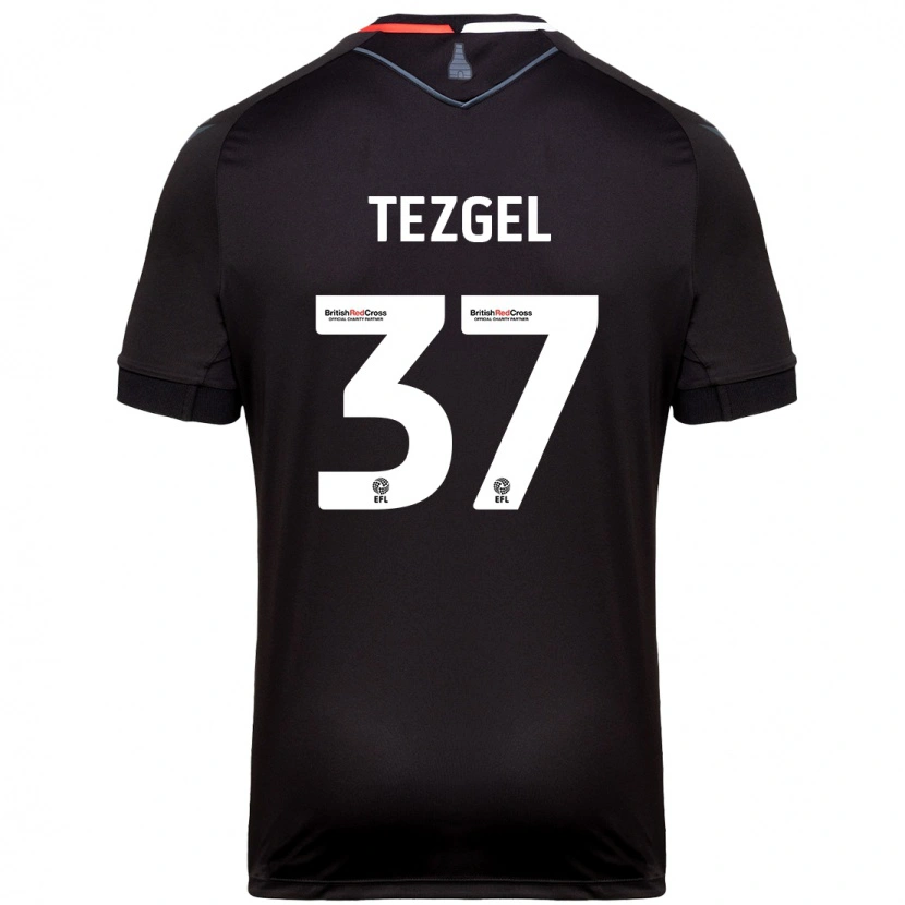 Danxen Kvinder Emre Tezgel #37 Sort Udebane Spillertrøjer 2024/25 Trøje T-Shirt