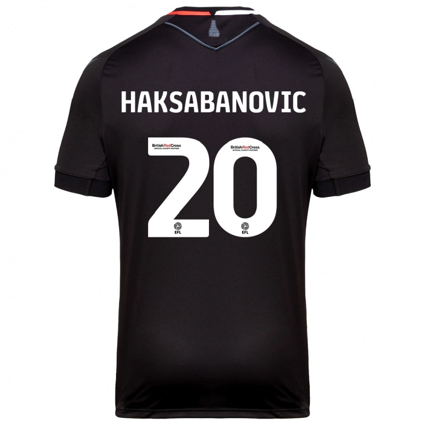 Danxen Kvinder Sead Hakšabanović #20 Sort Udebane Spillertrøjer 2024/25 Trøje T-Shirt