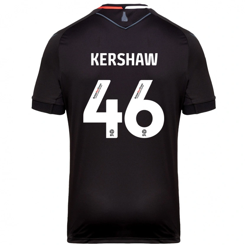 Danxen Kvinder Ben Kershaw #46 Sort Udebane Spillertrøjer 2024/25 Trøje T-Shirt