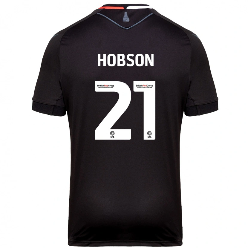 Danxen Kvinder Elizabeth Hobson #21 Sort Udebane Spillertrøjer 2024/25 Trøje T-Shirt