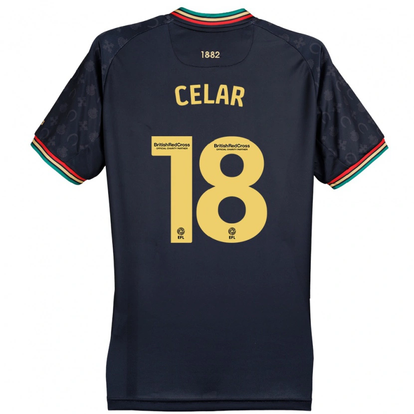 Danxen Kvinder Zan Celar #18 Mørk Marineblå Udebane Spillertrøjer 2024/25 Trøje T-Shirt