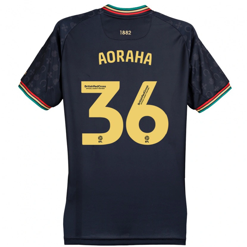 Danxen Kvinder Alexander Aoraha #36 Mørk Marineblå Udebane Spillertrøjer 2024/25 Trøje T-Shirt