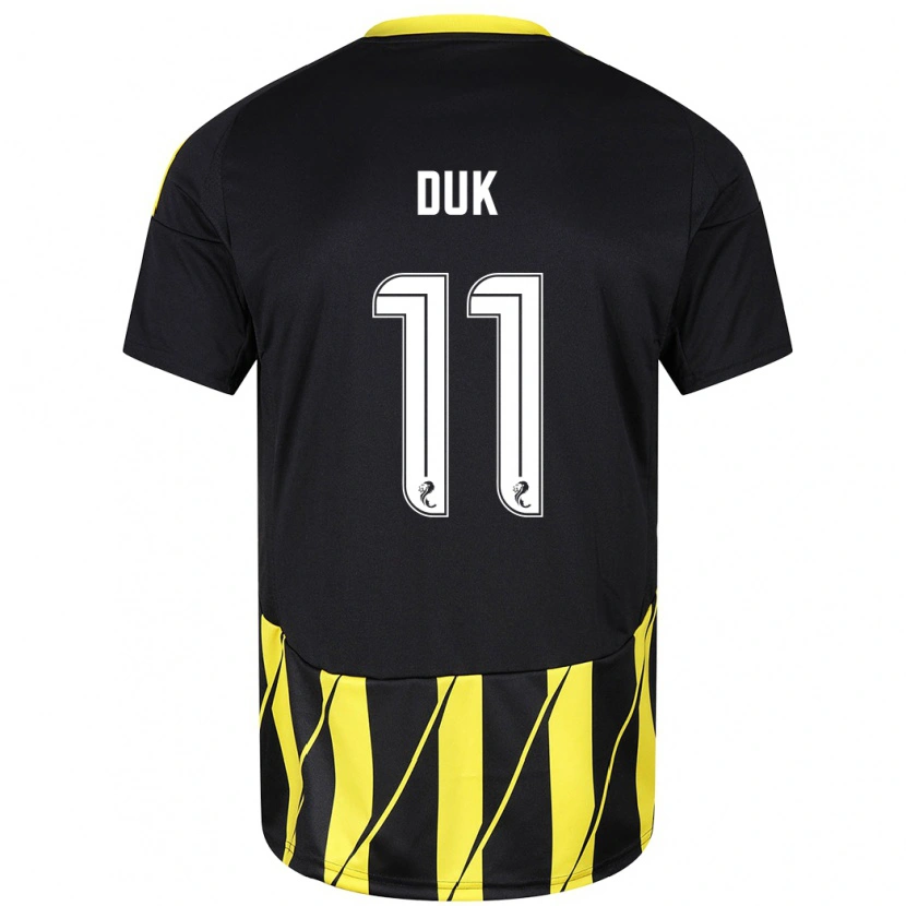 Danxen Kvinder Duk #11 Sort Gul Udebane Spillertrøjer 2024/25 Trøje T-Shirt